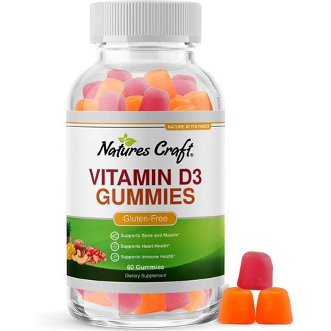 Vitamin D3 Gummies 2000iu Bone Strength Heart Health Immune Support