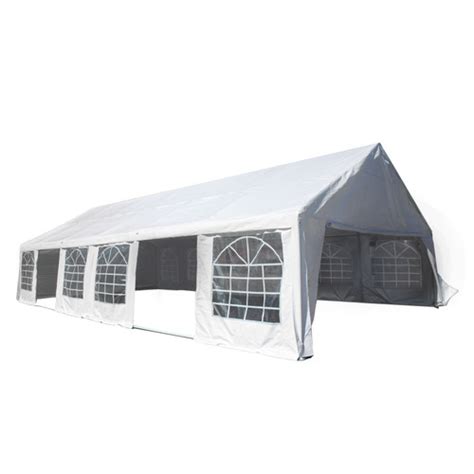Outdoor Canopy Tent With Sidewalls And Windows 10 X 20 Ft White Aleko