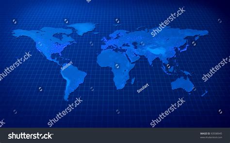World Map Dark Blue Concept Stock Photo 93598945 Shutterstock