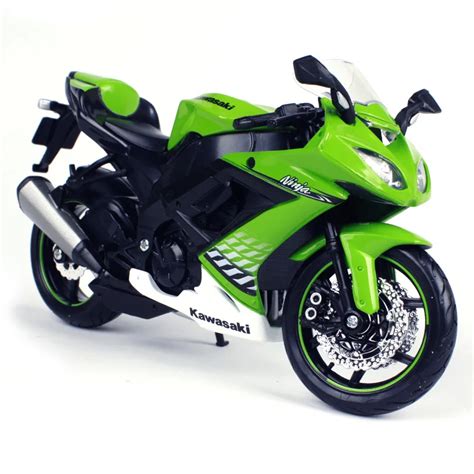 Maisto 112 Ninja Zx 10r Green Motorcycle Diecast Cool Racing Motorbike