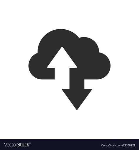 Cloud Upload And Download Icon Royalty Free Vector Image