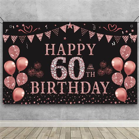 Buy Trgowaul 60th Birthday Decorations For Women Rose Gold Birthday