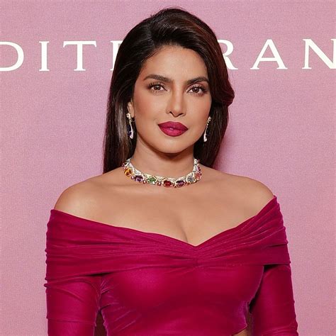 priyanka chopra heats up the internet in a red hot swimsuit to mark special celebration hello