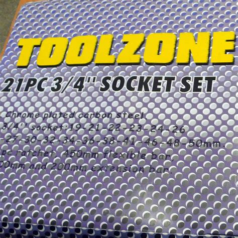 Toolzone 21pc 34 Socket Set Maye Tool Supplies
