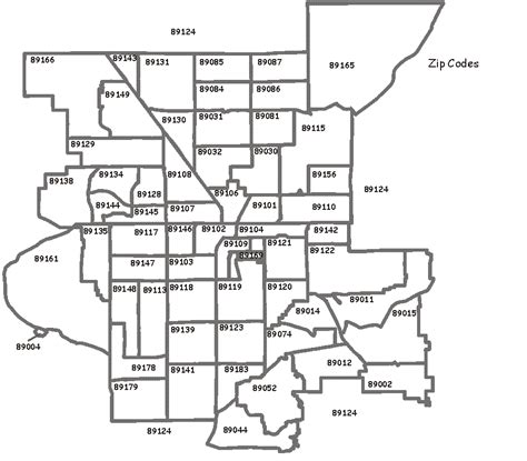 Las Vegas Map With Zipcodes Map Of World