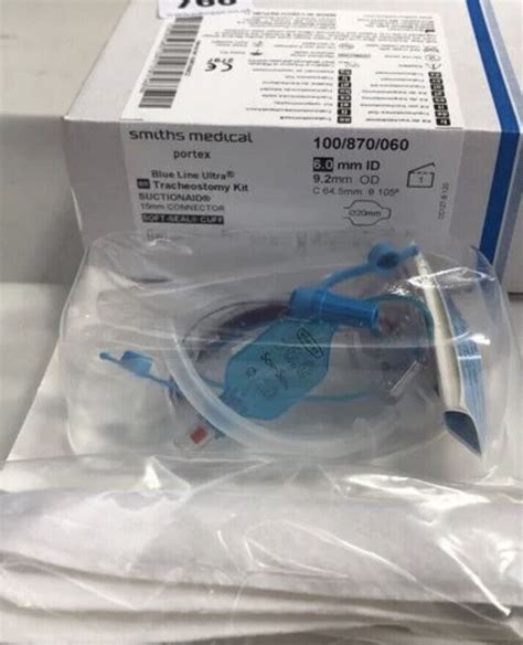 Portex Blue Line Ultra Suctionaid Tracheostomy Tube Kit 6mm Ref 100