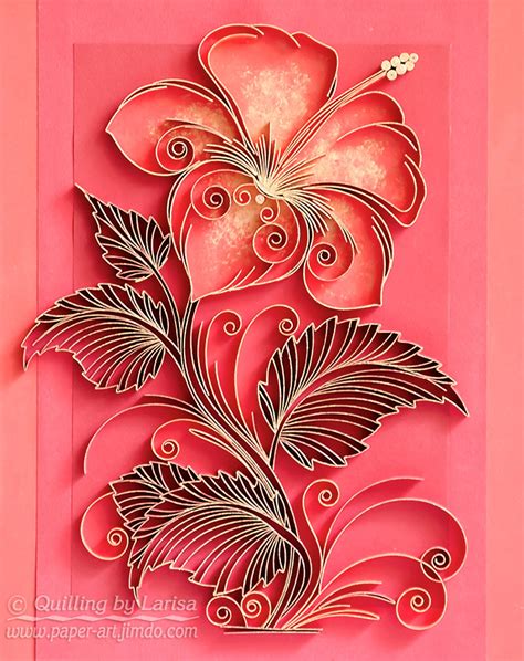 Original Paper Quilling Wall Art The Scarlet Flower Etsy