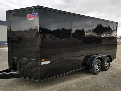 7 X 16 Blackout Enclosed Cargo Trailer Usa Cargo Trailer