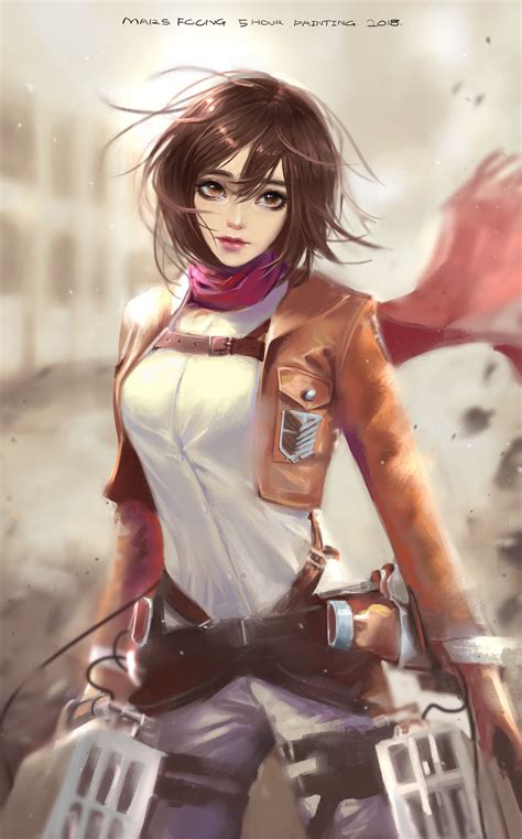 Mikasa Fanart Wallpaper A Collection Of The Top 43 Attack On Titan Mikasa Wallpapers And