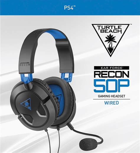 Turtle Beach Ear Force Recon 50P Stereo Gaming Headset Black Blue