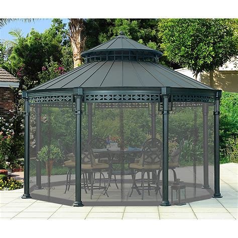 Sunjoy Universal Ontario Round Gazebo Mosquito Netting The Home Depot