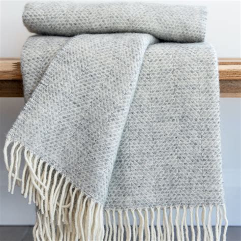 Grey Wool Throw Grey Throw Wool Throw Neutral Design