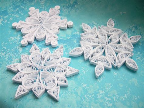 Wanaka Snowflakes Paper Quilled Ornaments Christmas