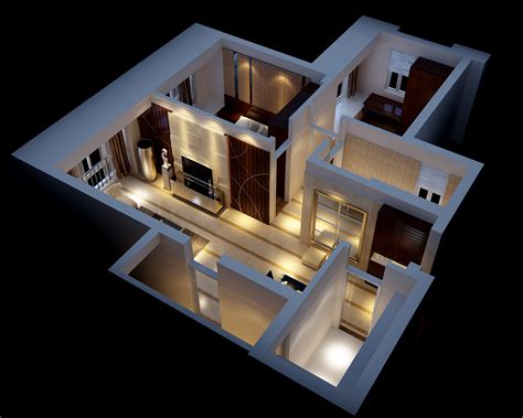 Newest 3d Model Home Interior House Plan Model