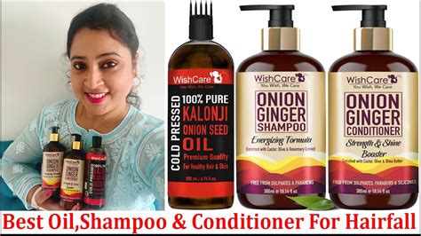 Wishcare Onion Ginger Shampoo Conditioner And Kalonji Black Onion Seed