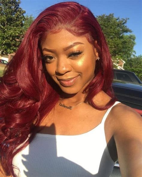 preferred human hair 13x6 lace front wig red body wave hair preferredhair red pink hair