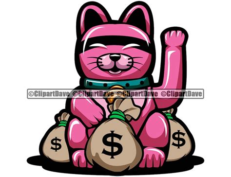 Gangster Cat Robber Mask Money Bag Svg Design Steal Cash Thief Etsy