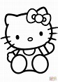 Ausmalbild: Hello Kitty | Ausmalbilder kostenlos zum ausdrucken