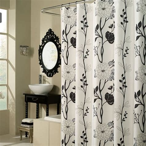 Shop Polyester Fabric Black And White Shower Curtain 70 X 72 Free Shipping On Orders Over