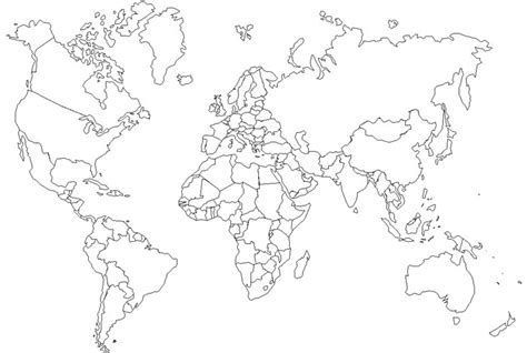 Gallery World Countries Map Outline