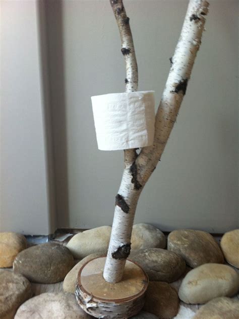 Cabin Toilet Paper Holder Used Birch Tree Branches Toilet Paper