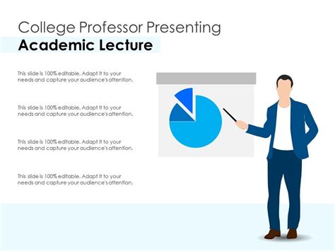 College Professor Presenting Academic Lecture Presentation Graphics