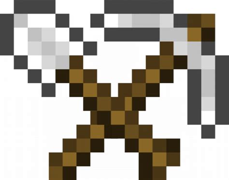The Gallery For Minecraft Pickaxe And Shovel Minecraft Gold Pickaxe
