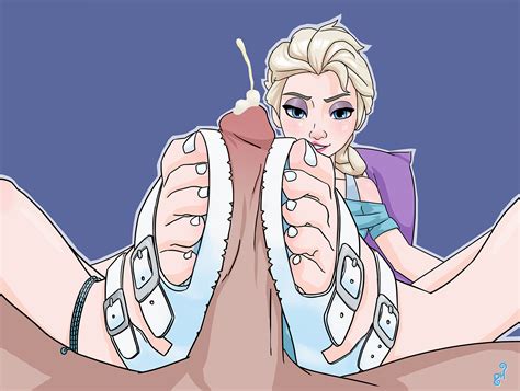 Elsa Footjob By Mohoshadream Hentai Foundry