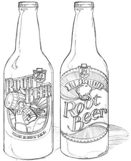 Sketch Of Root Beer Coloring Pages