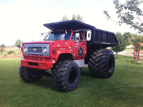 How Radical Is This 1981 Chevy Dump Truck Fitted With Tires For Working