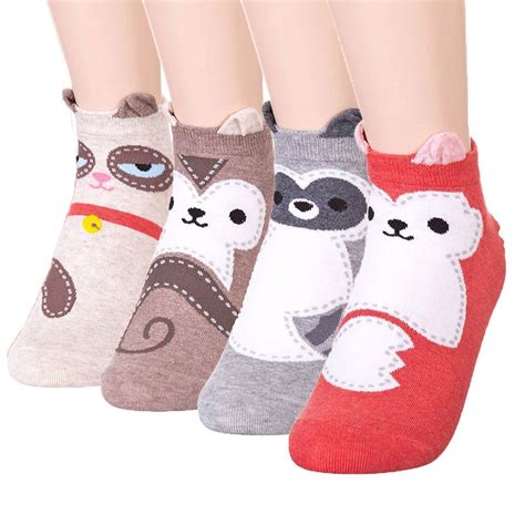 Clothing Socks Womens Cute Animals Animation Character Socks For