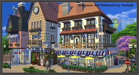 Tanitassims Boutiques And Starbucks By Tanitas8 Shopping Sims 4