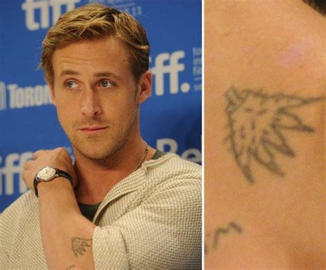 Pin For Later The Ultimate Celebrity Tattoo Gallery Ryan Gosling Hollywood Celebrities Hottest