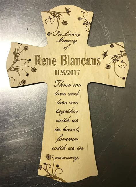 In Loving Memory Personalized Cross Sympathy Gift | Etsy in 2020 ...