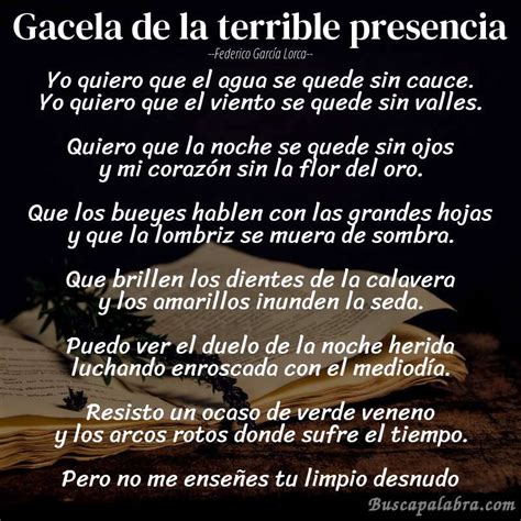 Poema Gacela De La Terrible Presencia Estudiar
