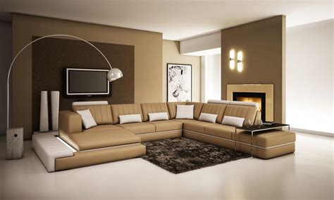 tan  white bonded leather sectional sofa  adjustable headrests