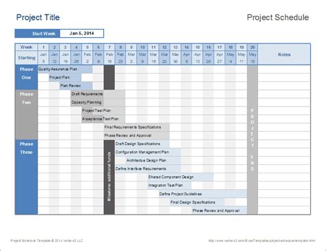 Project Schedule Template Professional Word Templates