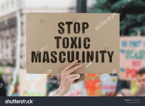 Phrase Stop Toxic Masculinity On Banner Stock Photo Shutterstock