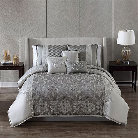 Riverbrook Home Kolina 7 Pc Jacquard Comforter Set Color Silver