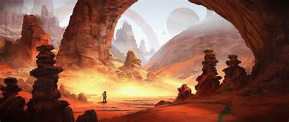 Planet Desert Fantasy Artwork Concept Phenomenon Landform