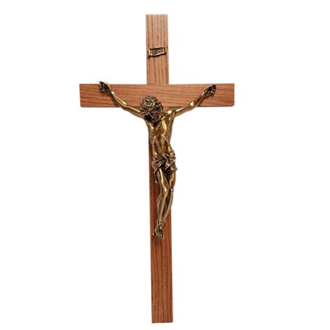 Church Crucifix Silver Or Bronze Italian Corpus Wooden Cross Usa