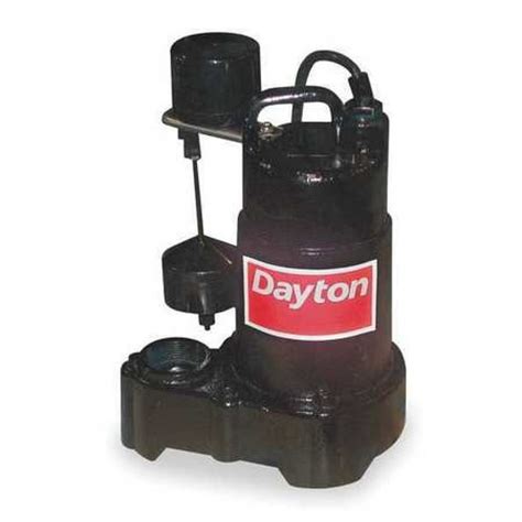 Dayton 3bb72 34 Hp 1 12 F Submersible Sump Pump 120v Ac Vertical