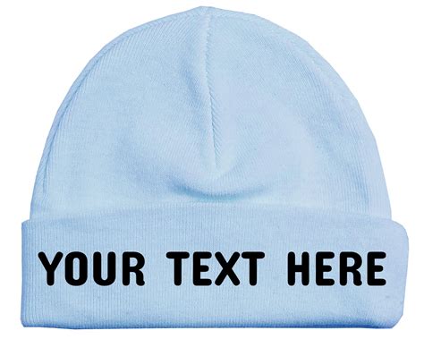 Custom Baby Beanie Hat Your Text Here Personalized Design Etsy