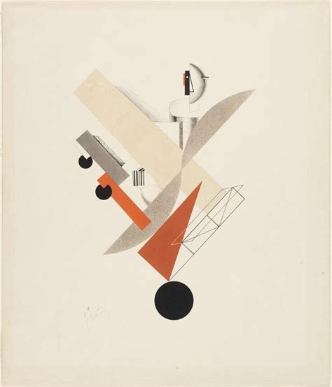 El Lissitzky 1923 Abstract Geometric Art Suprematism