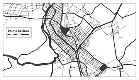 Mapa De La Ciudad De Sagua La Grande Cuba En Color Blanco Y Negro En Estilo Retro Mapa De