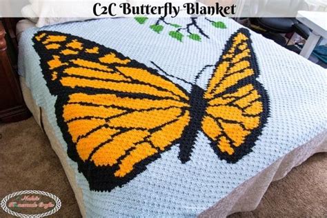 Butterfly Large Afghan Mosaic Crochet Pattern New Ph