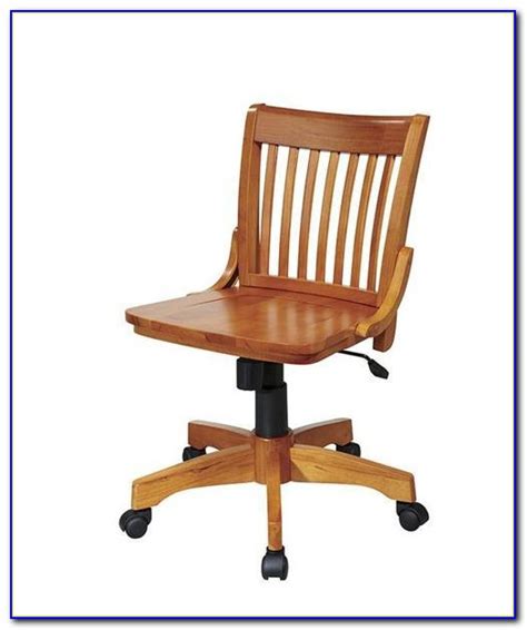 Swivel Wood Office Chair 