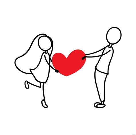 Love Couple Heart Silhouette In Psd Illustrator Svg  Eps Png