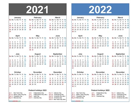 Downloadable 2021 Calendar With Holidays Calendar Template Printable