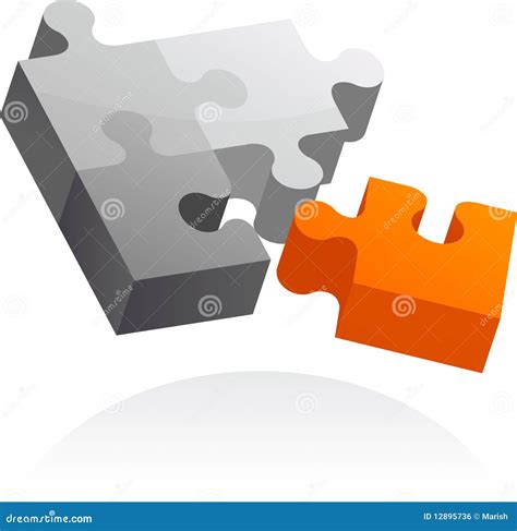 Abstract Vector Puzzle Piece Logo Icon 6 Stock Vector